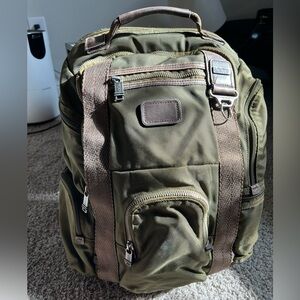 Tumi Olive and Tan Men's Backpack